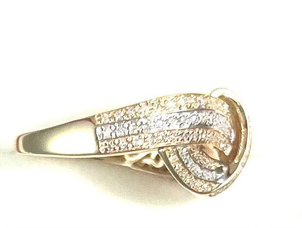 Effy 14K Yellow and Rose Gold Diamond Ring