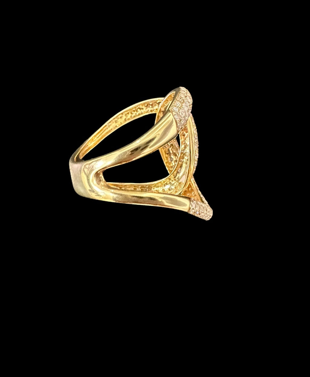 14k Yellow Gold and Diamond Ring