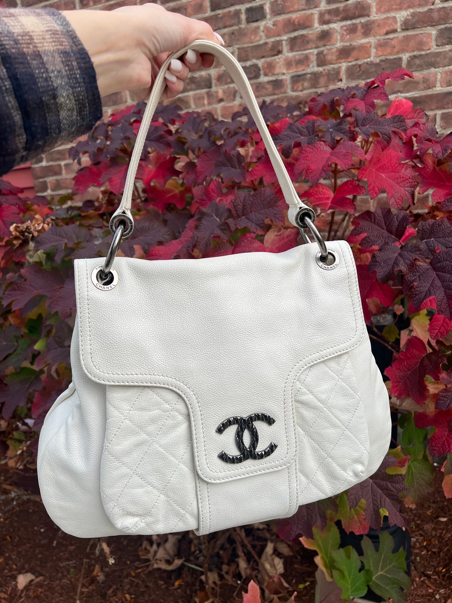 Chanel Coco Rider Hobo Glazed Caviar