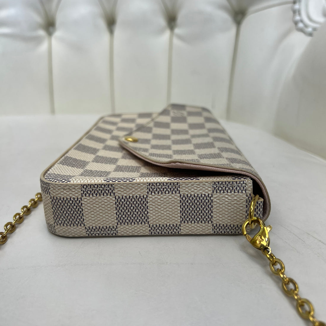 Louis Vuitton Felicie Pochette Damier Azur with One Insert