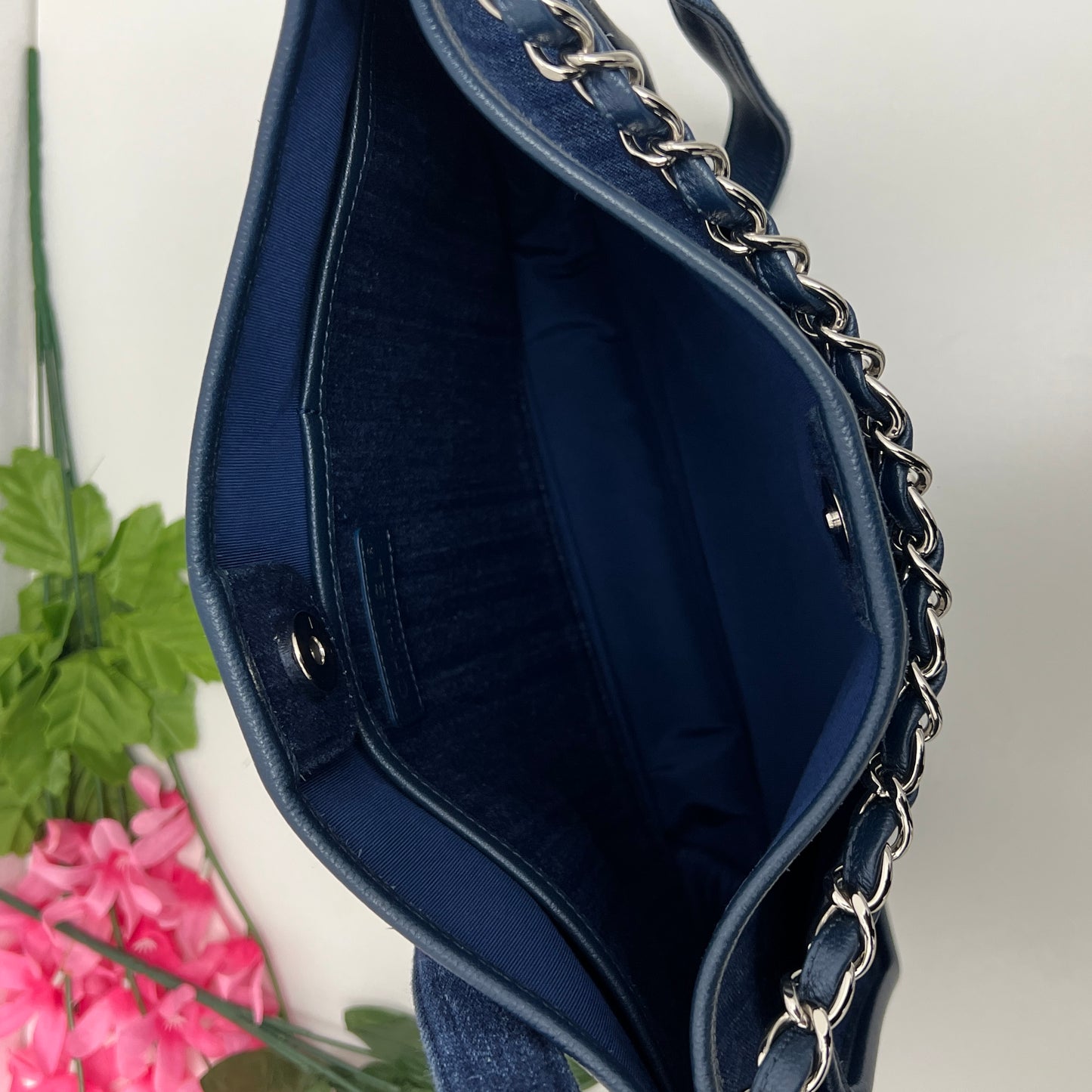 Chanel Quilted Denim Medium Jungle Stroll Crossbody Bag