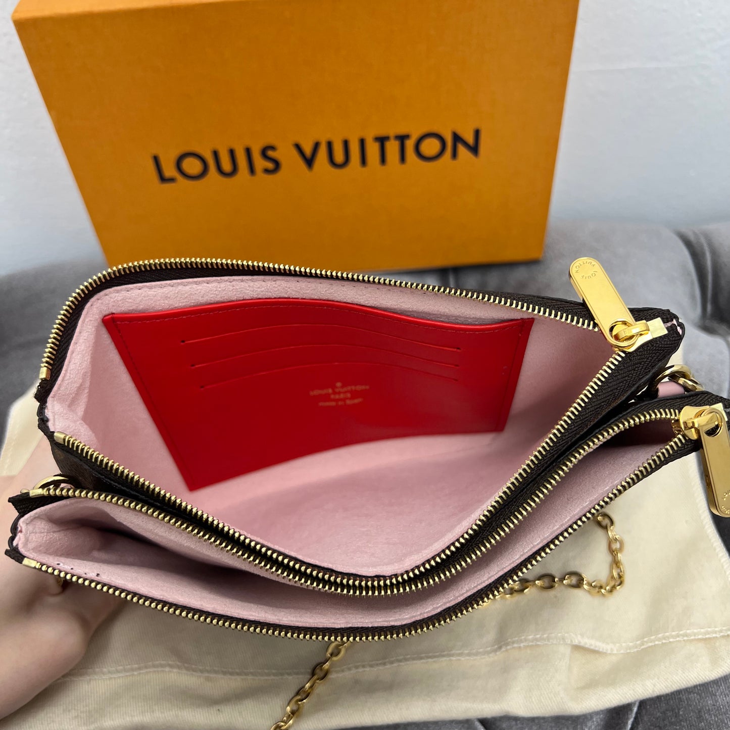Louis Vuitton Double Zip Flower Pochette
