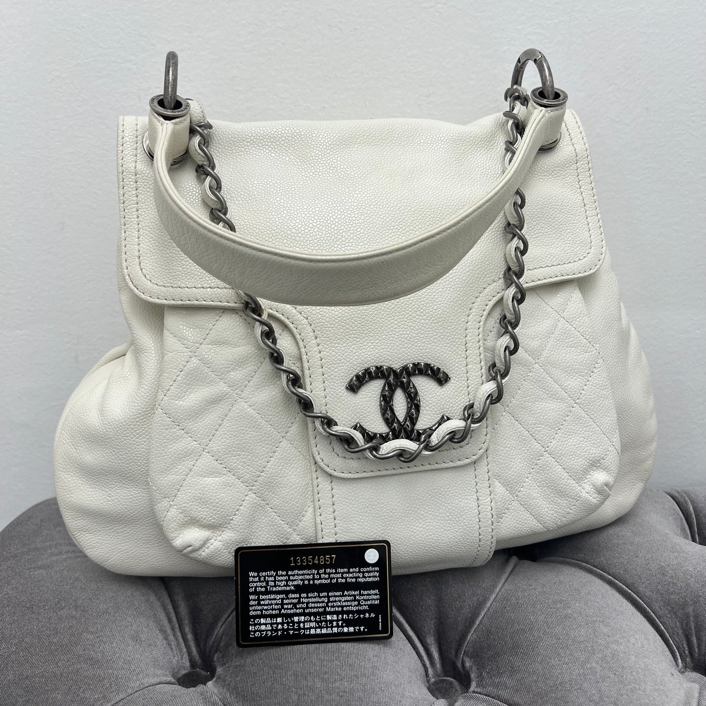 Chanel Coco Rider Hobo Glazed Caviar