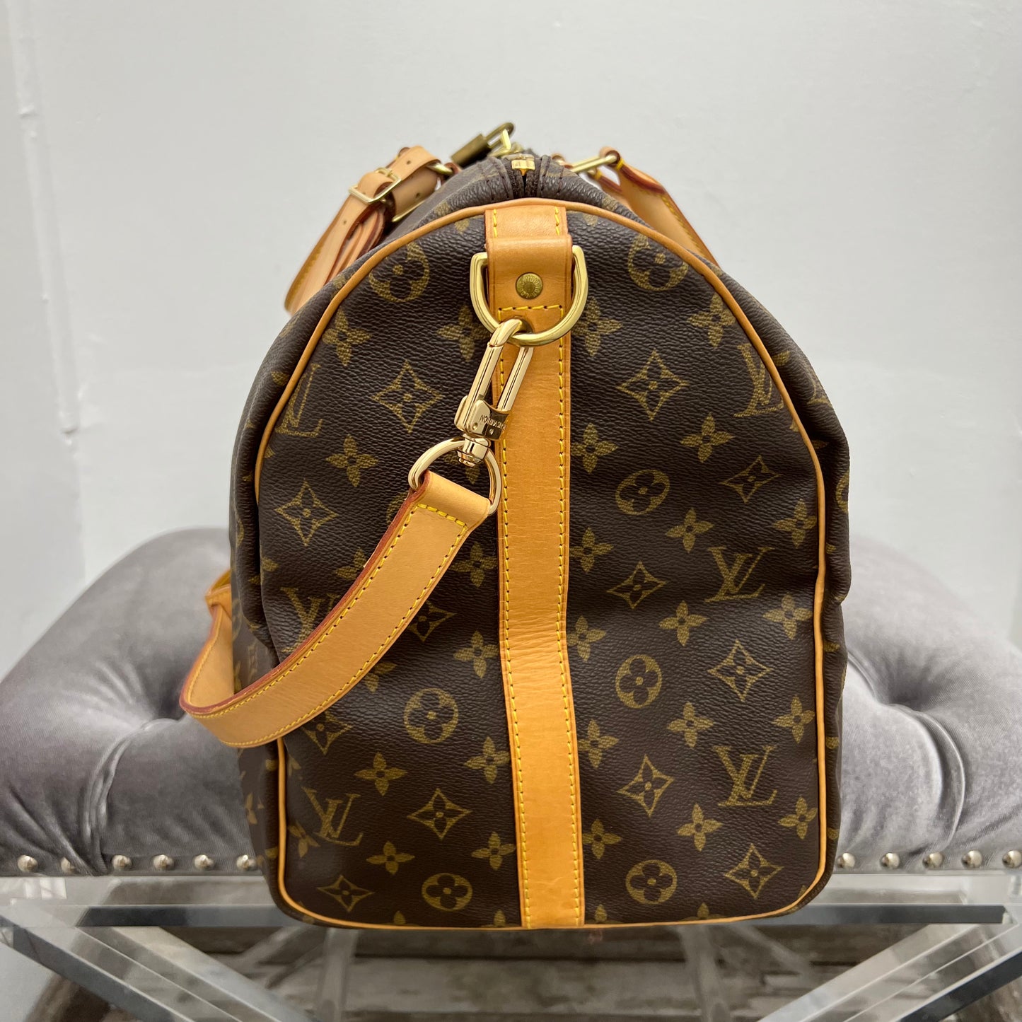 Louis Vuitton Monogram Keepall 50 Bandouliere Duffle Bag