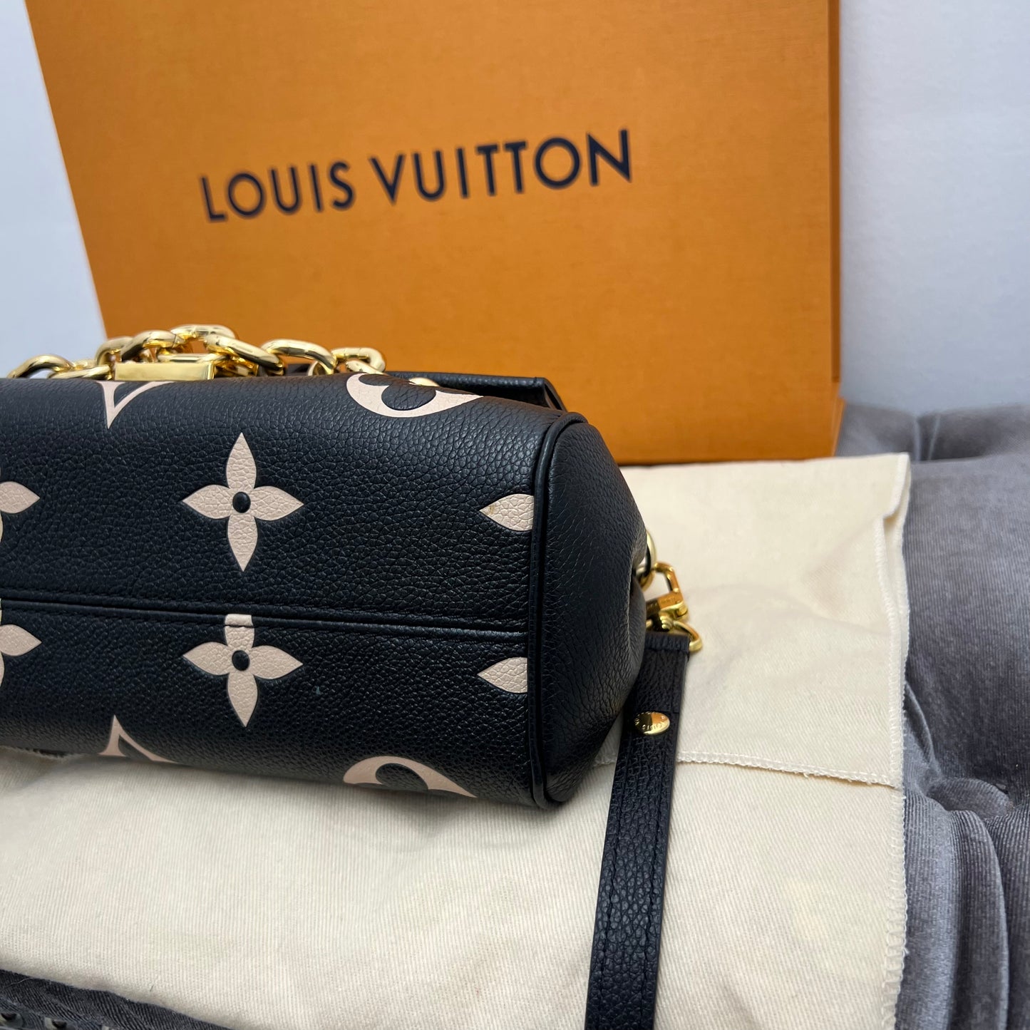 Louis Vuitton Favorite Monogram Empreinte Leather Black with Box & Dust Bag
