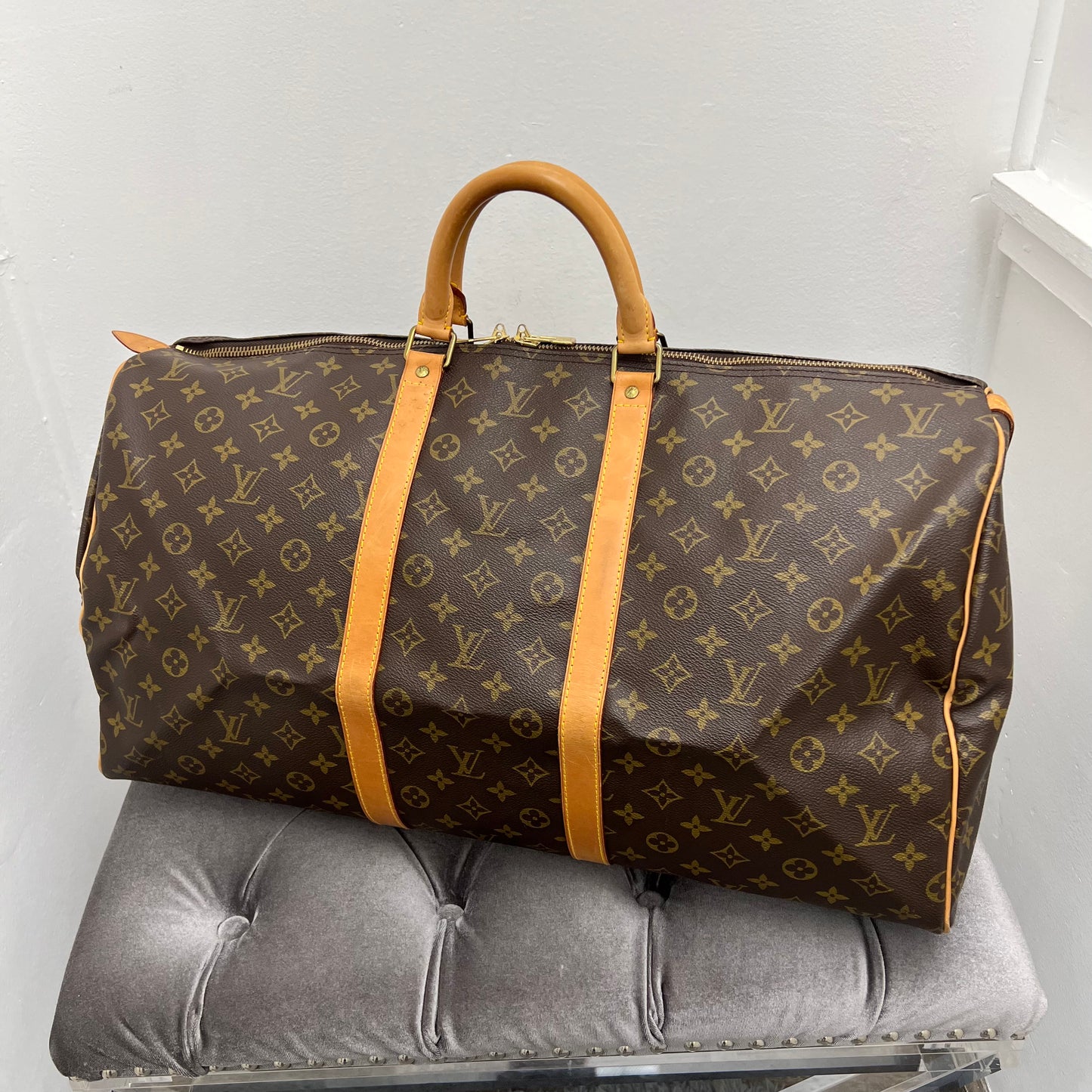 Louis Vuitton Monogram Keepall 55 Duffle Bag