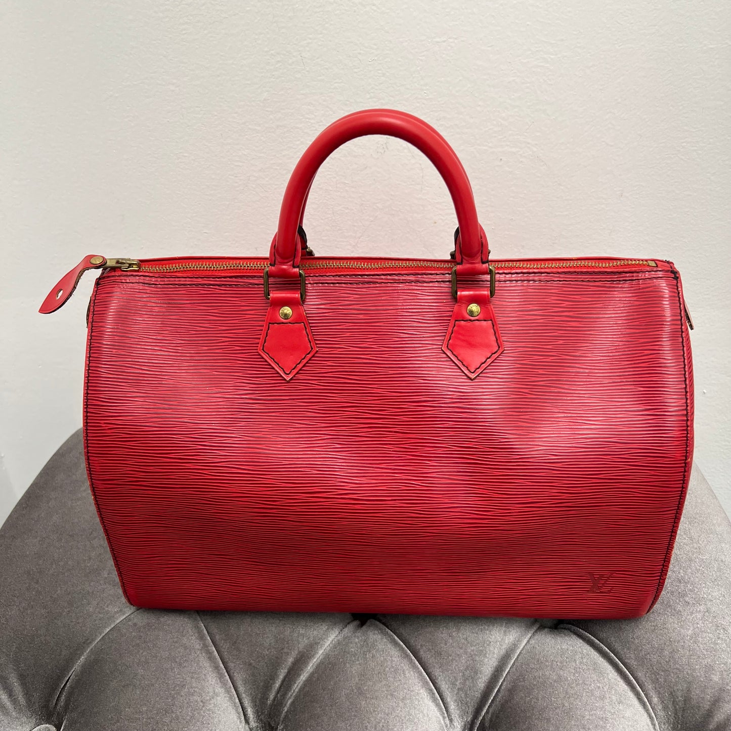 Louis Vuitton Red Epi Leather Speedy 35