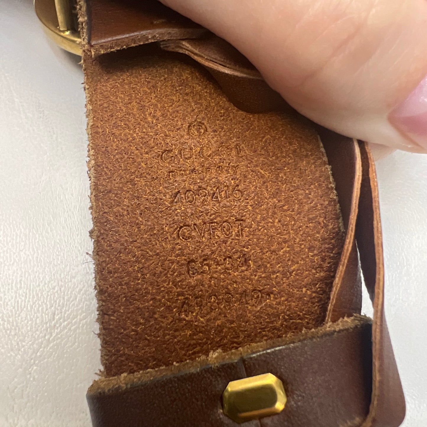 Gucci Belt Brown/Gold Size 85
