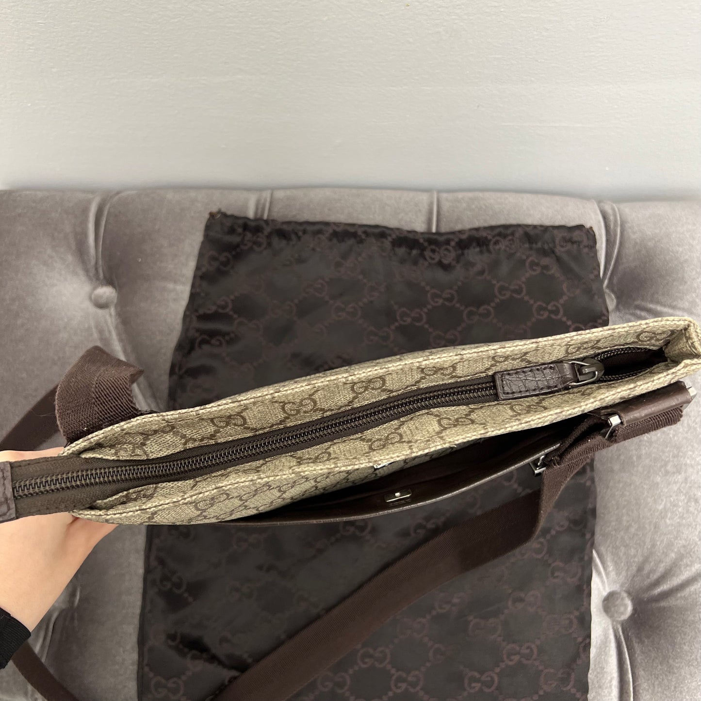 Gucci Monogram Messenger Bag