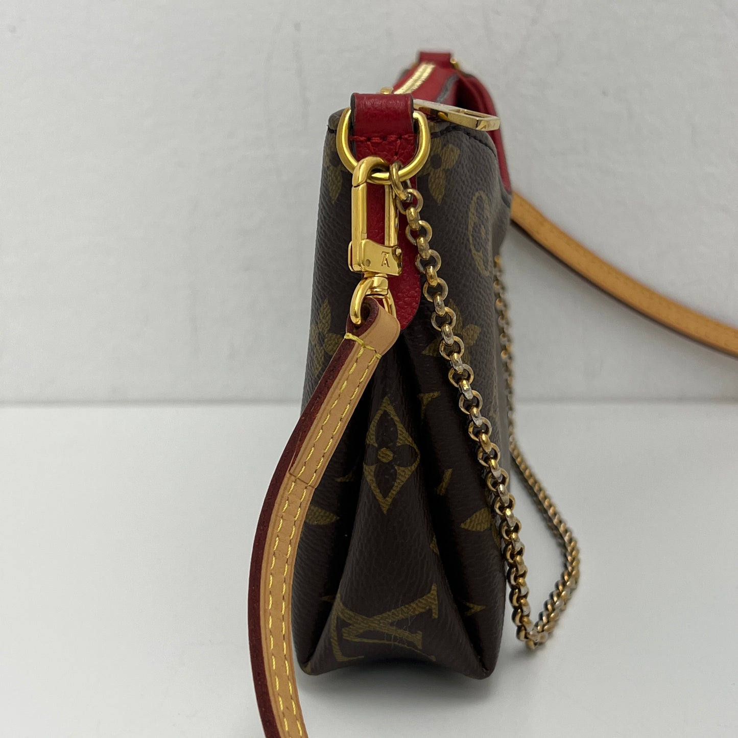 Louis Vuitton Pallas Crossbody, Monogram, Red