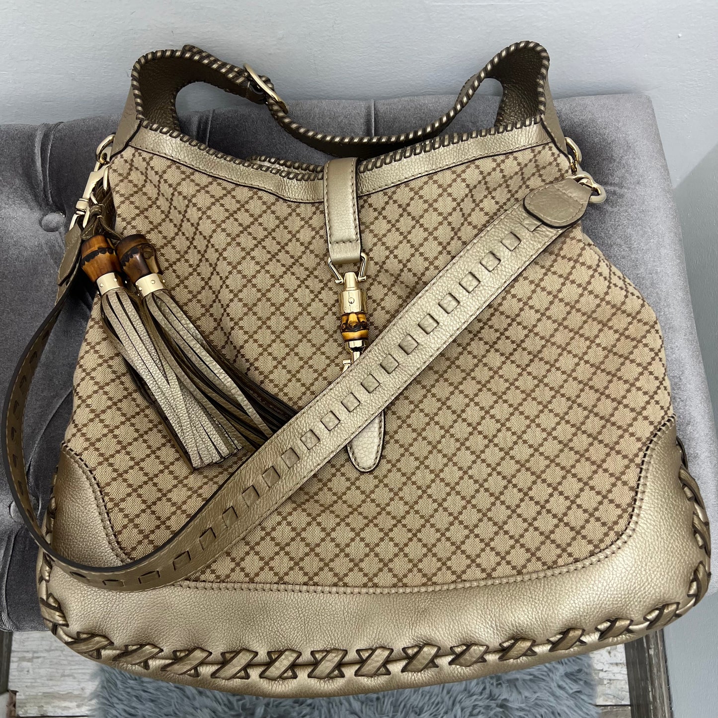 Gucci Jackie Bag Diamanté Medium
