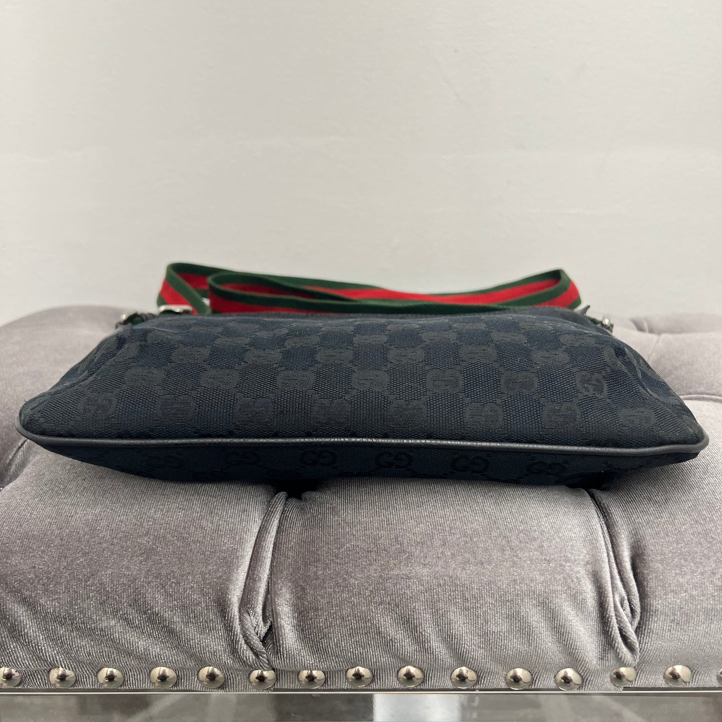 Gucci GG Canvas Web Crossbody, Black
