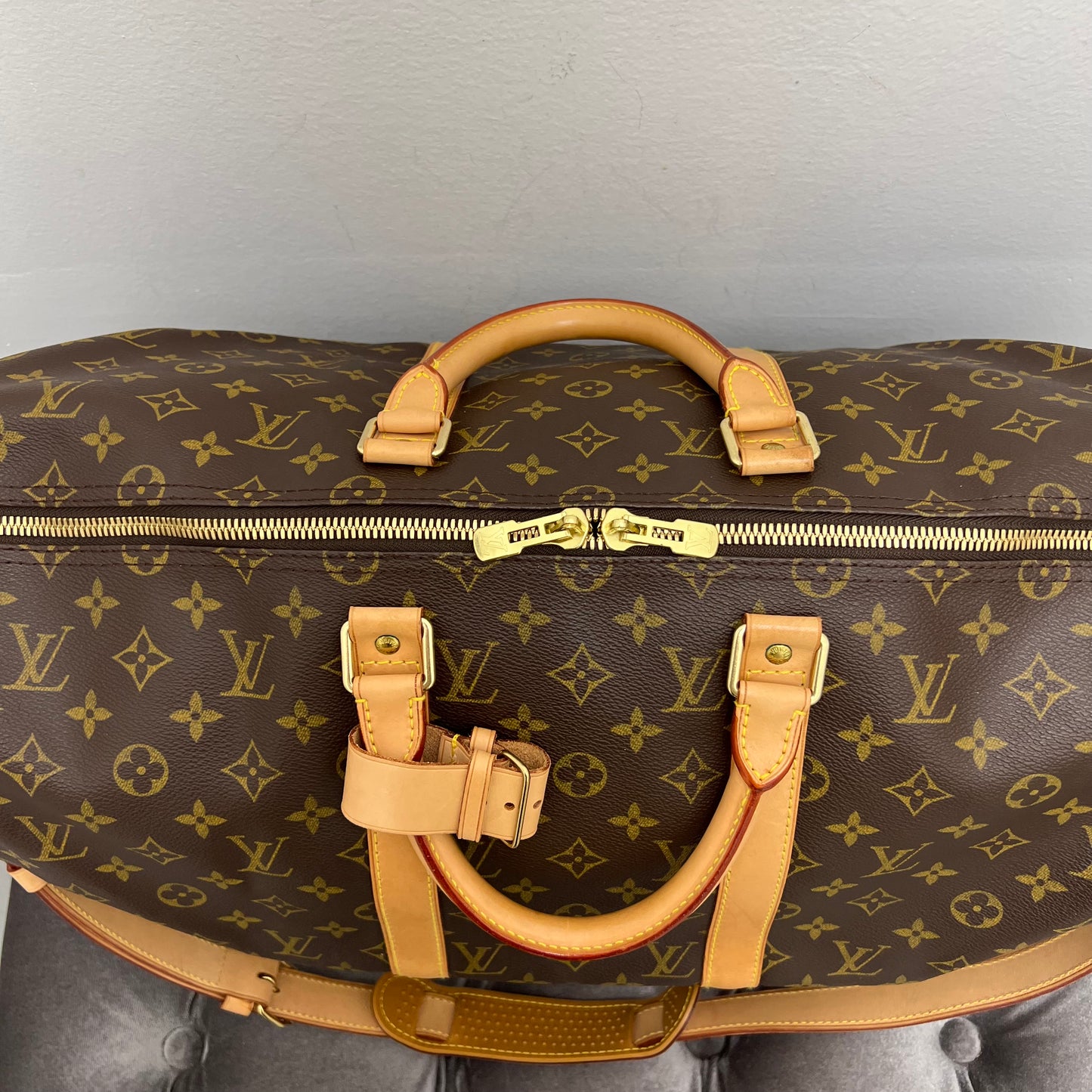 Louis Vuitton Monogram Keepall 50 Bandouliere Duffle Bag