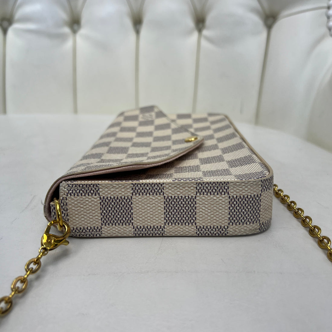 Louis Vuitton Felicie Pochette Damier Azur with One Insert