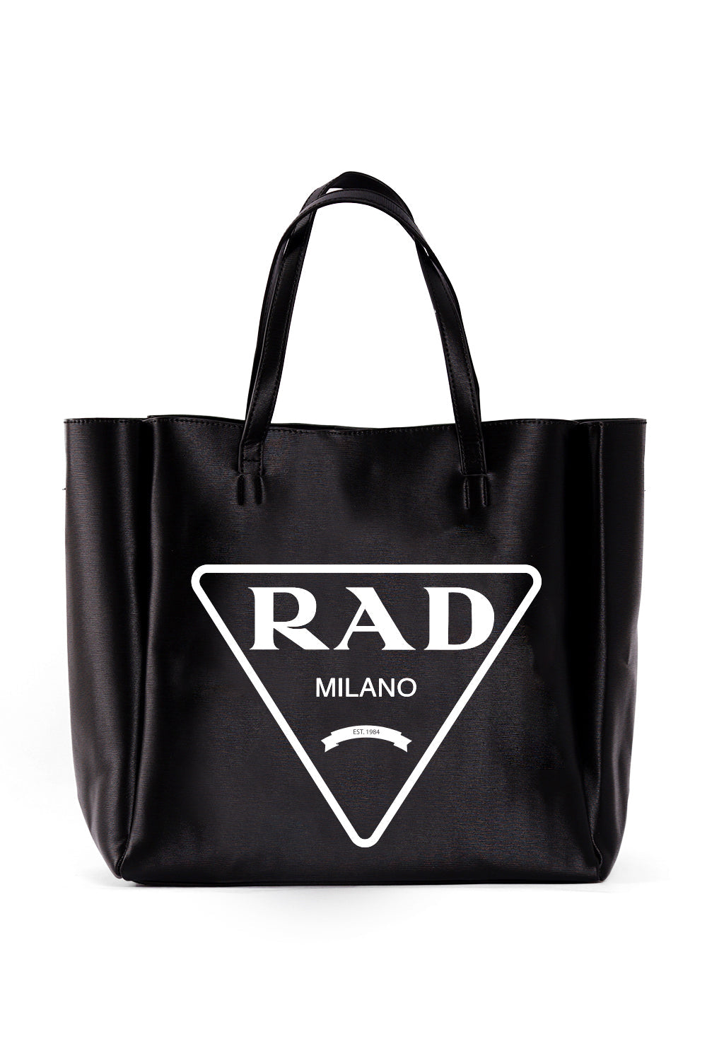 Vegan Leather Fashion Tote with Removable Pouch & Removable Crossbody Strap