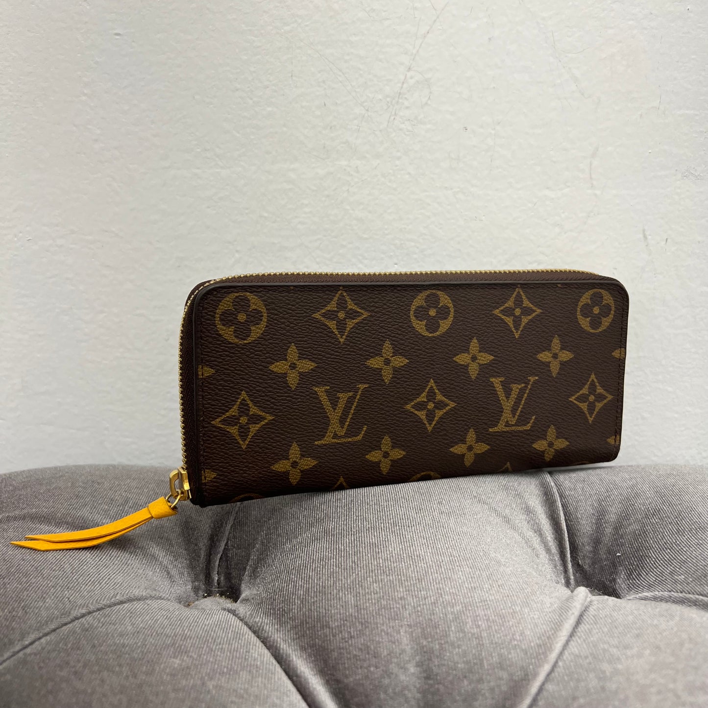 Louis Vuitton Clemence Wallet Monogram Yellow