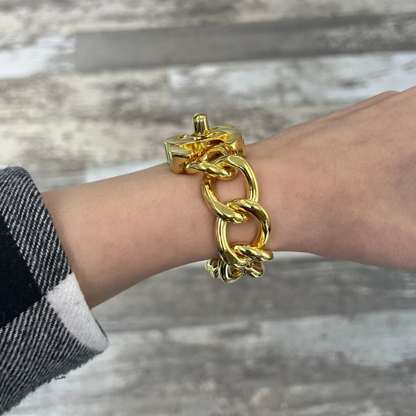 Chanel Vintage Logo Bracelet