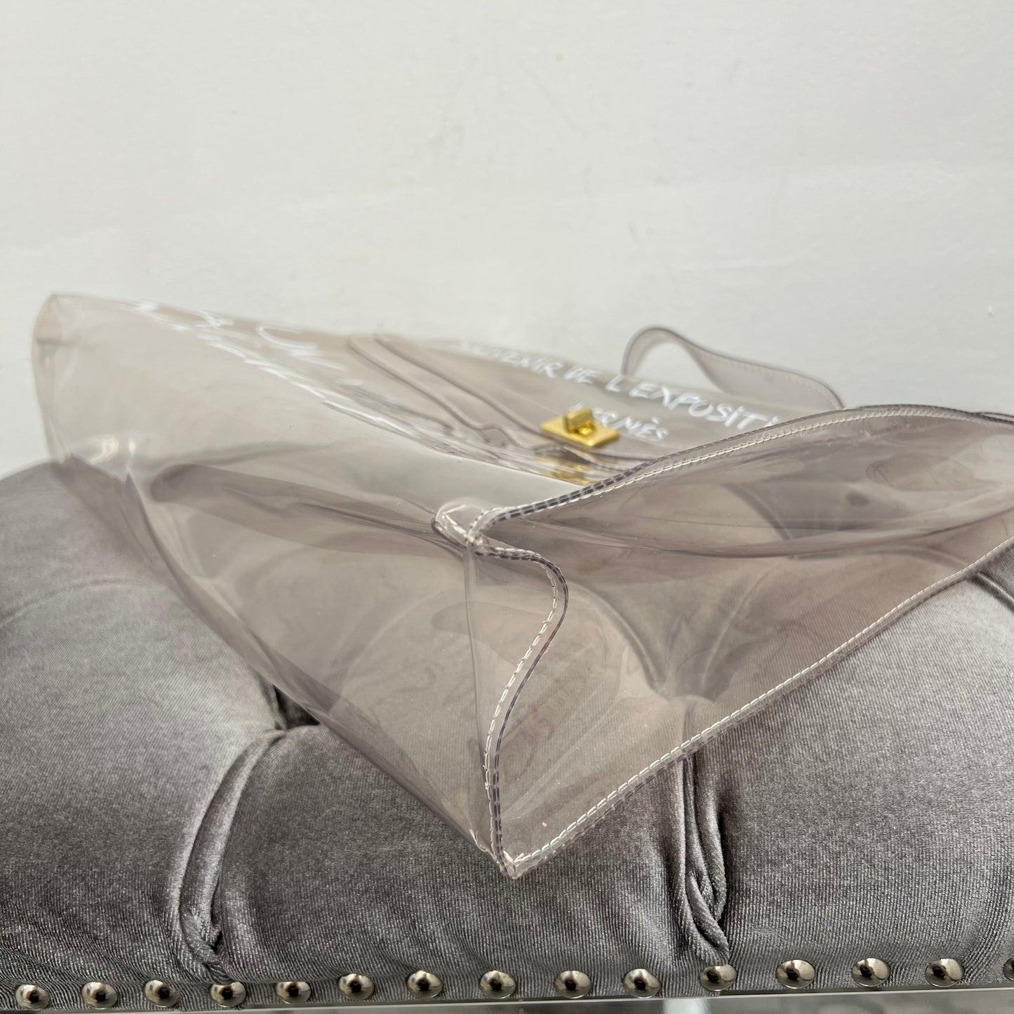 Hermes Clear Vinyl "Souvenir De L'Exposition" Kelly Bag