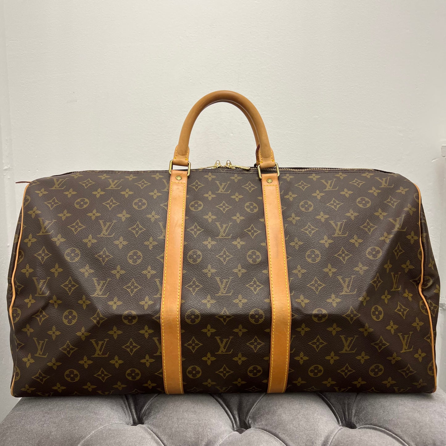 Louis Vuitton Monogram Keepall 55 Duffle Bag