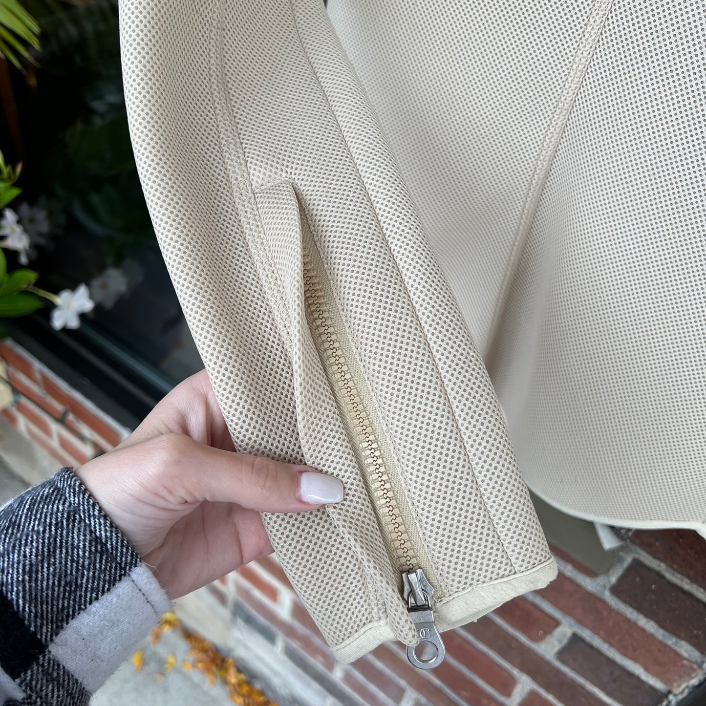 Chanel 2003 Slim Fit Mesh Zipper Jacket, Size 38