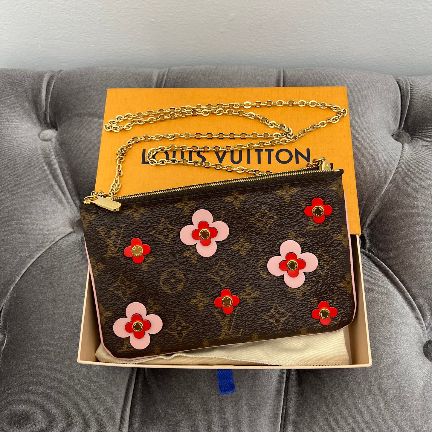 Louis Vuitton Double Zip Flower Pochette