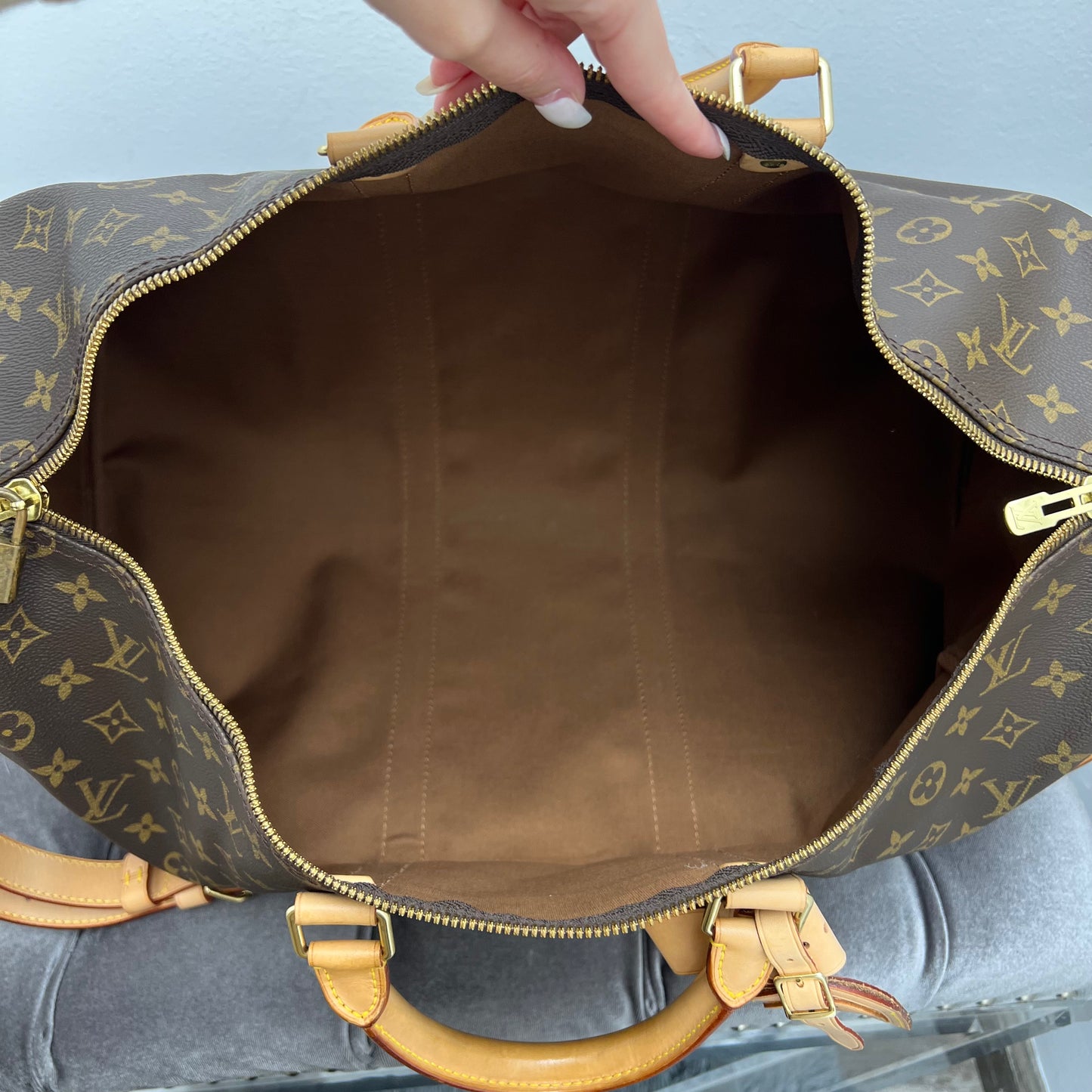 Louis Vuitton Monogram Keepall 50 Bandouliere Duffle Bag
