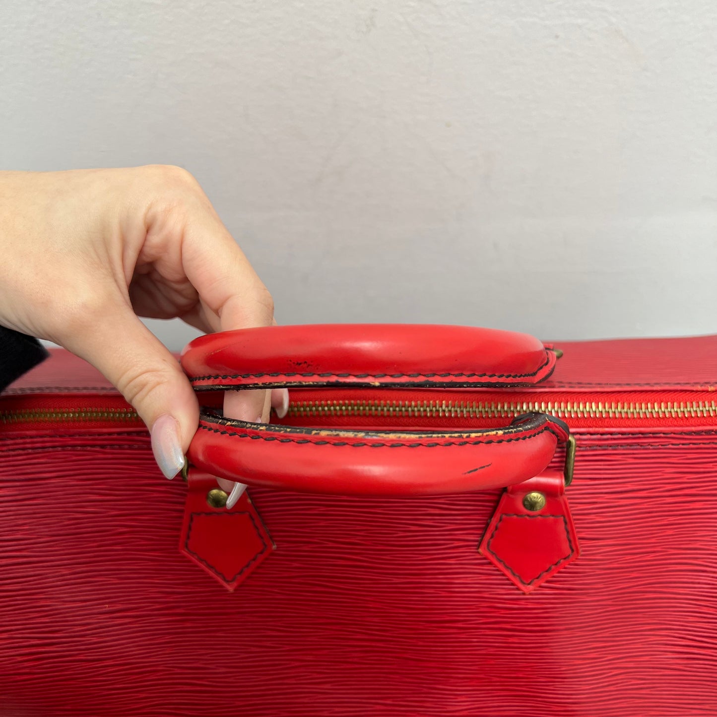 Louis Vuitton Red Epi Leather Speedy 35