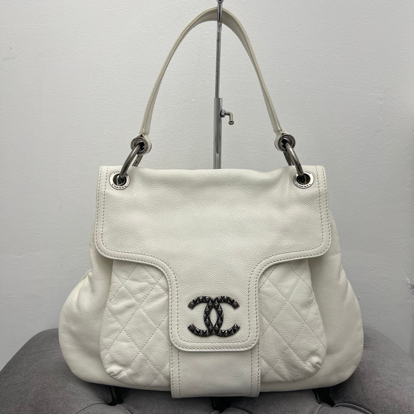 Chanel Coco Rider Hobo Glazed Caviar