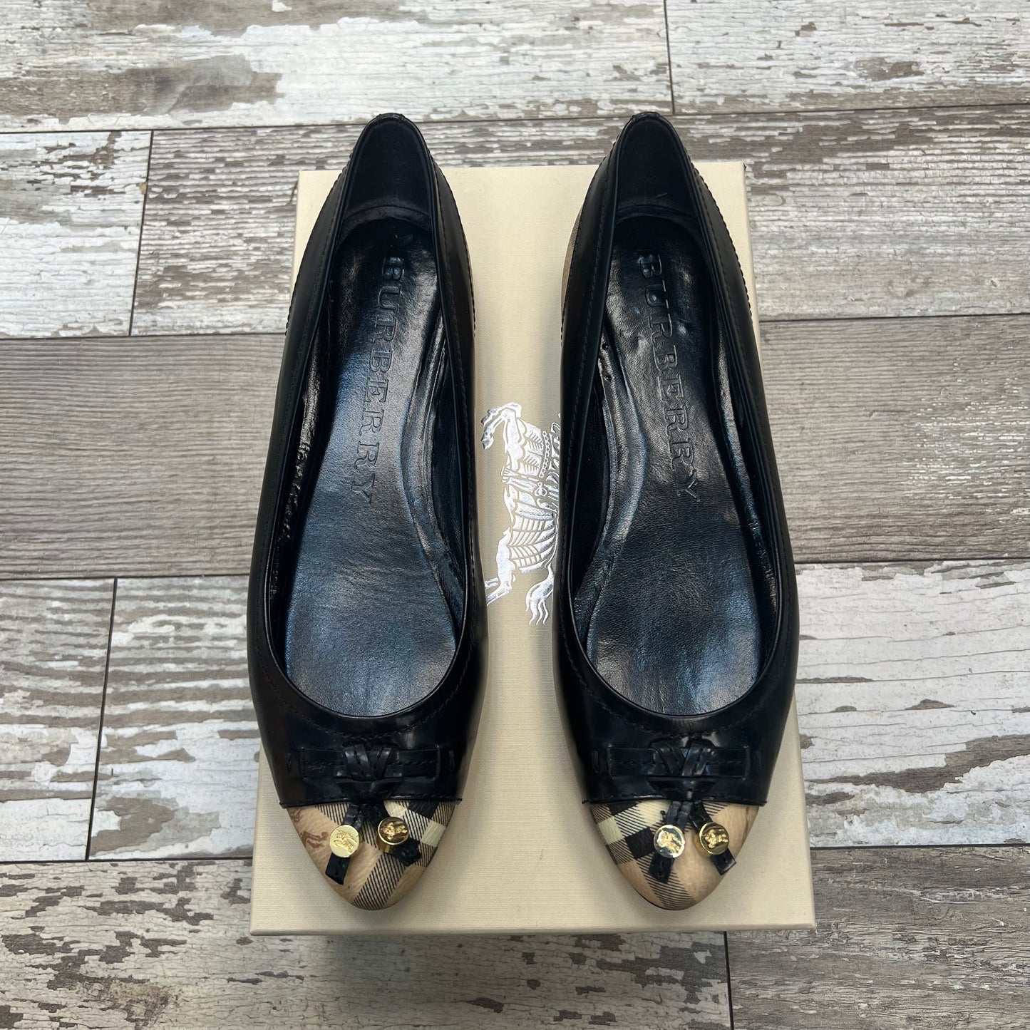 Burberry Haymarket Ballerina Flats Size 38