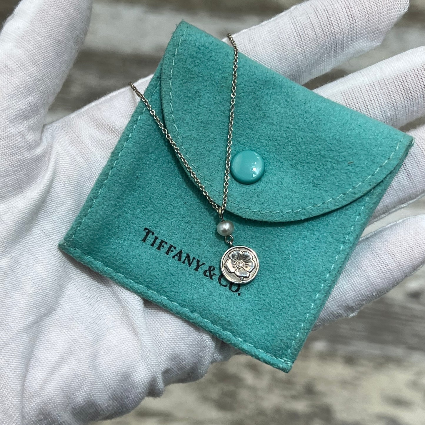 Tiffany & Co Hibiscus Flower Necklace