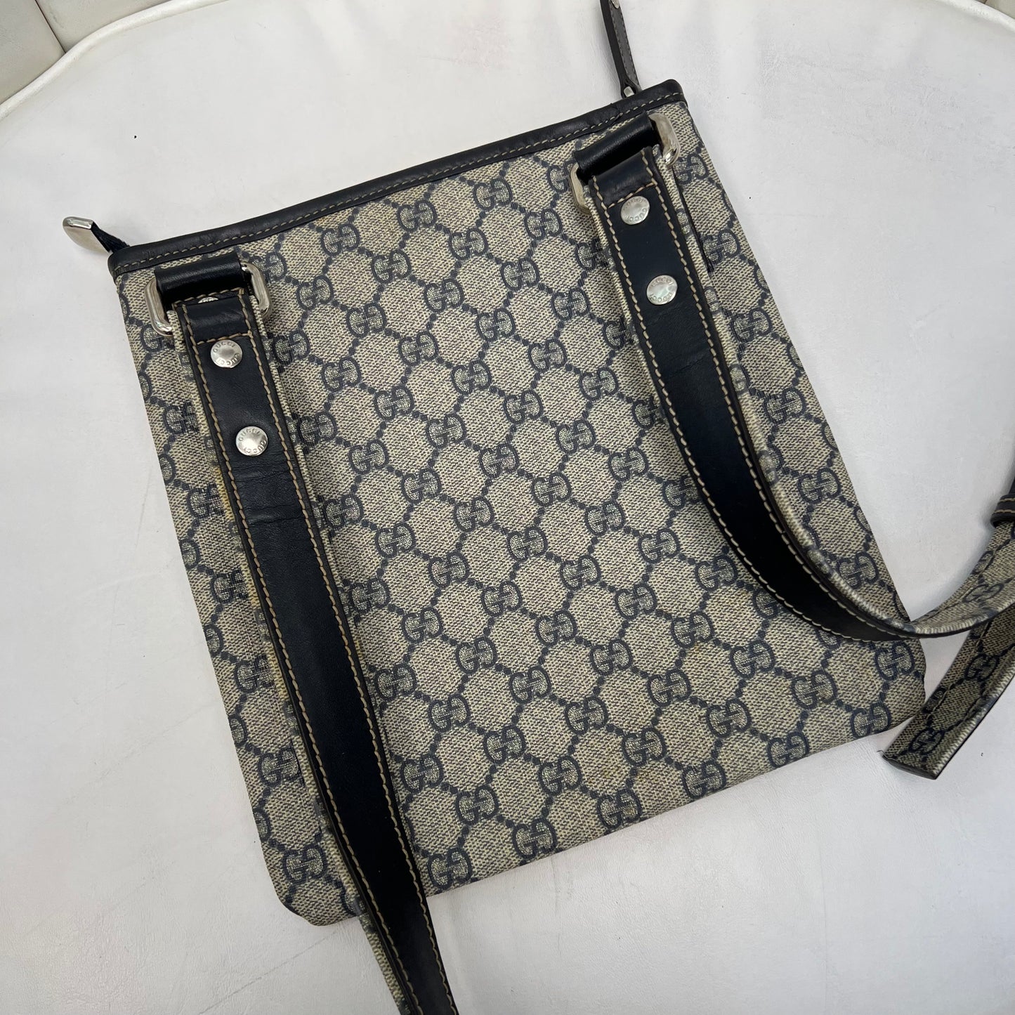 Gucci Monogram Messenger Bag Blue