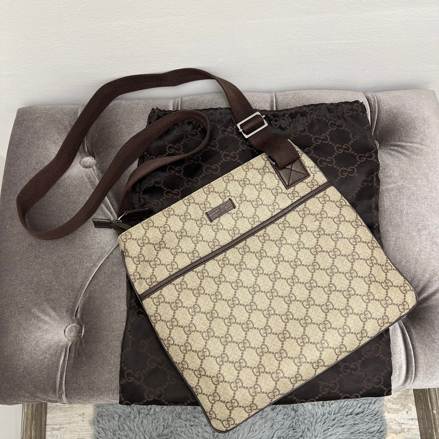 Gucci Monogram Messenger Bag