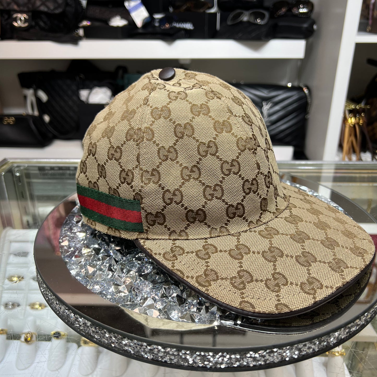 Gucci Canvas Hat, Size Large