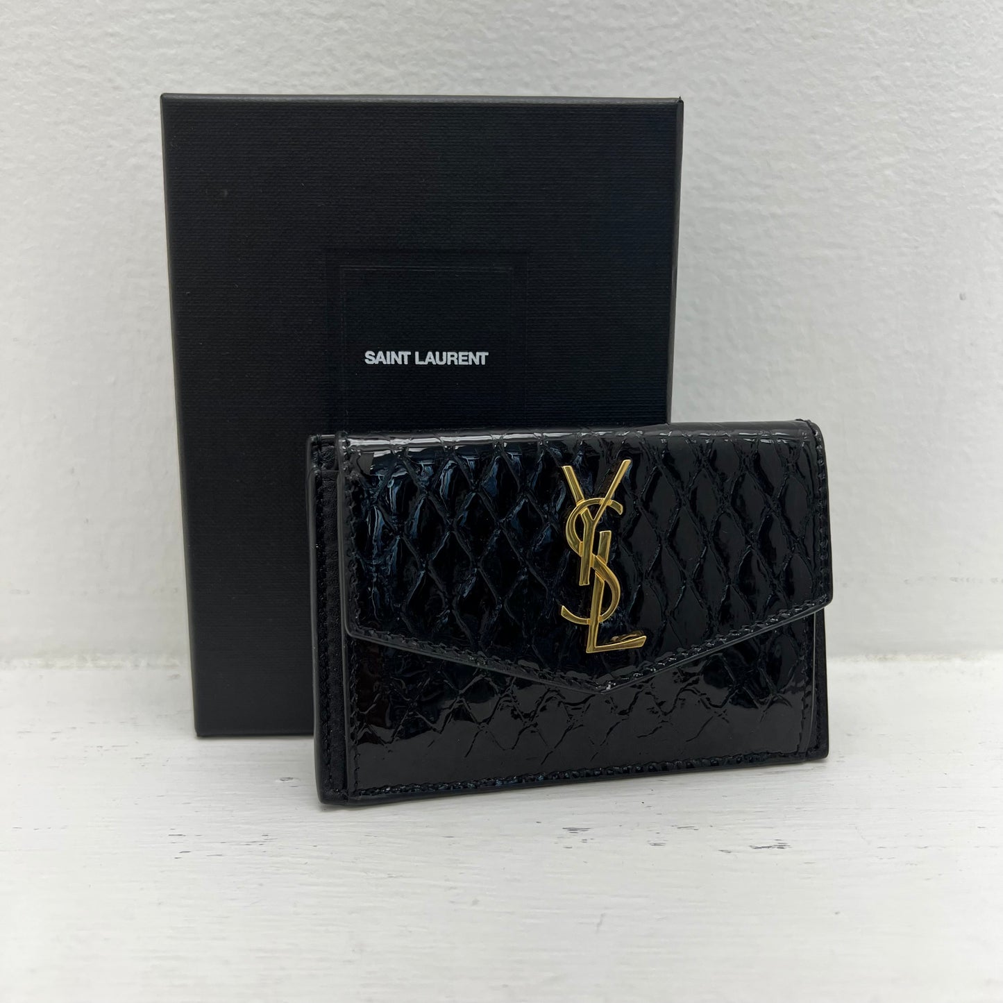 Saint Laurent Uptown Card Case, New, Box & Dust Bag