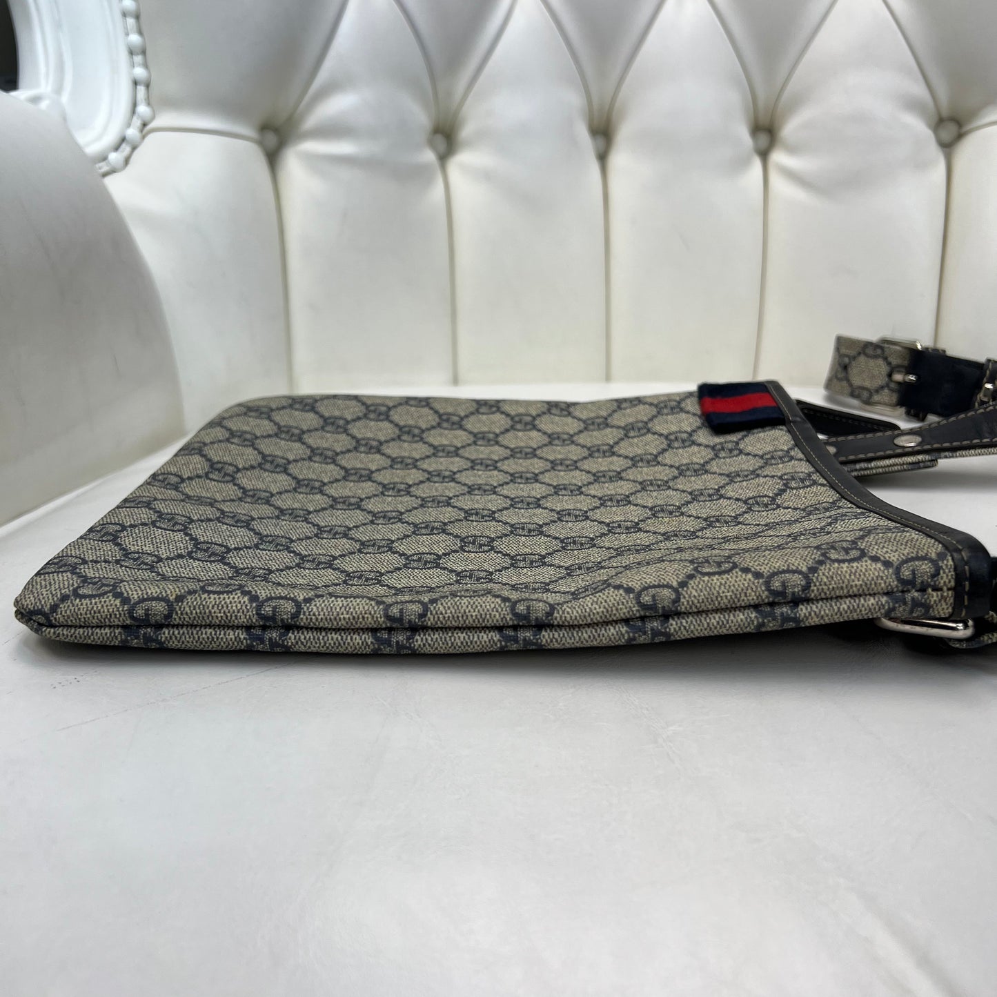 Gucci Monogram Messenger Bag Blue