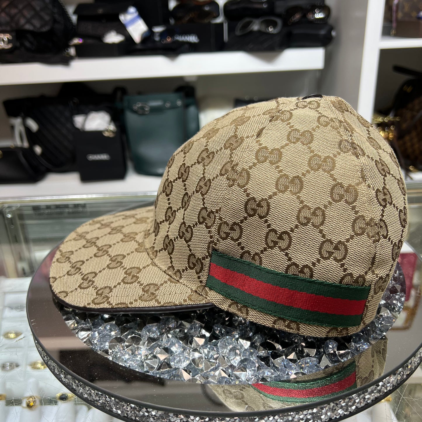 Gucci Canvas Hat, Size Large