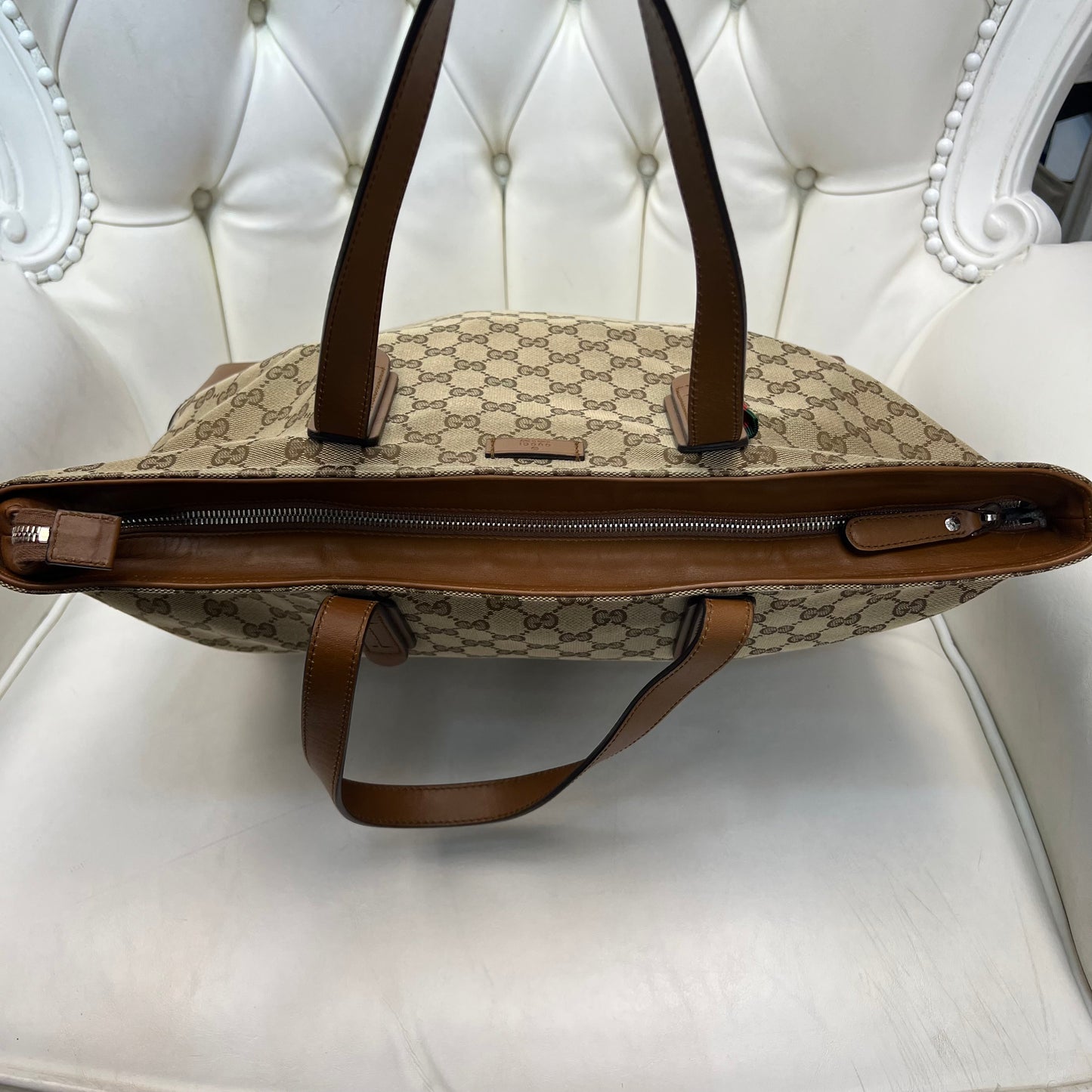Gucci Canvas Zipper Tote