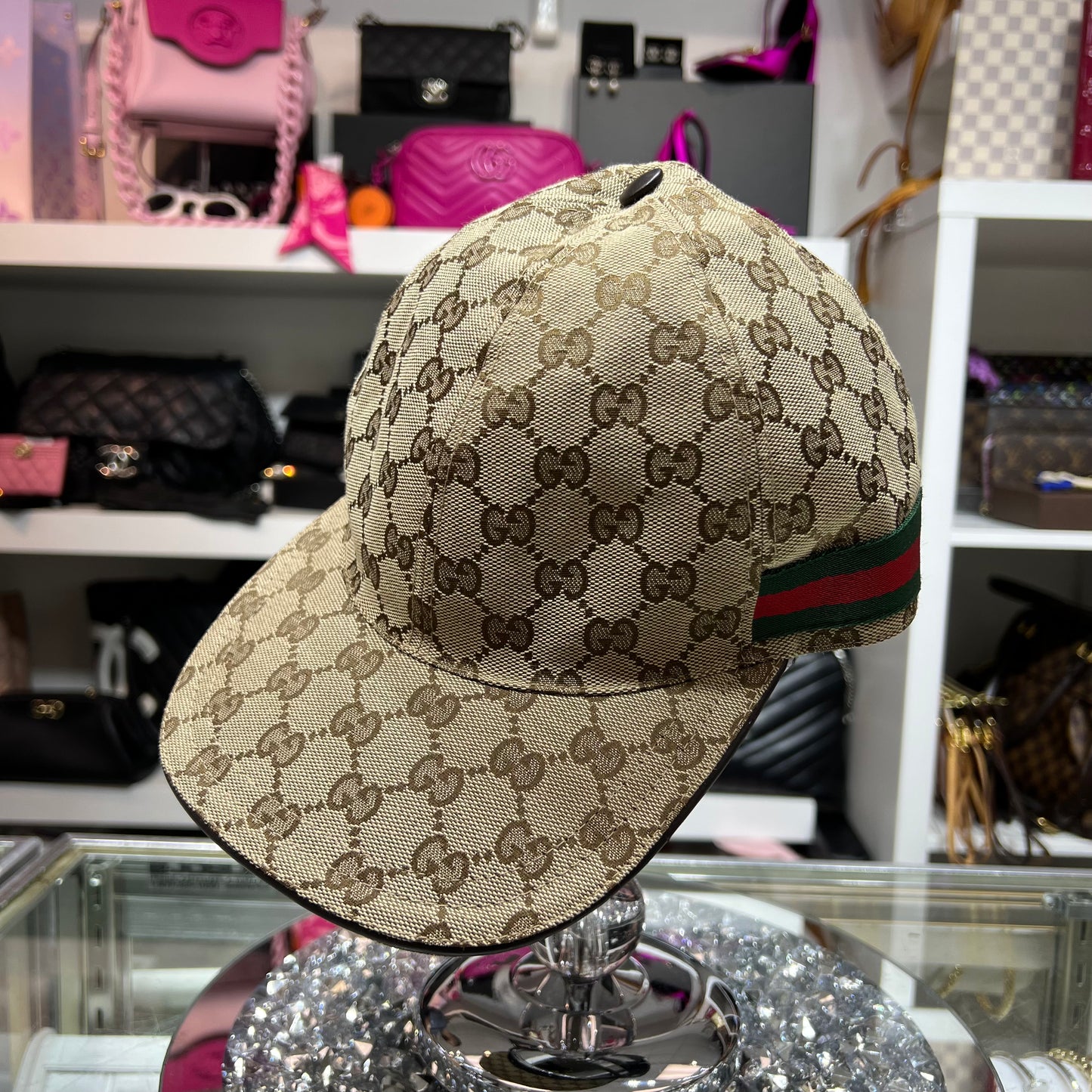 Gucci Canvas Hat, Size Large