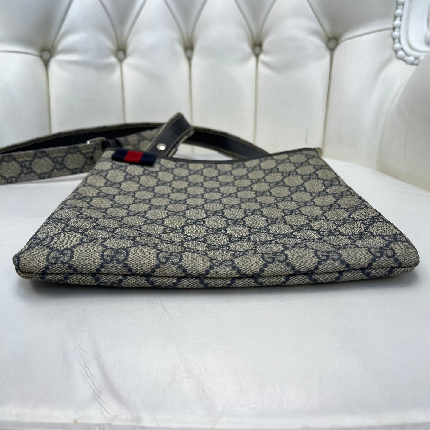 Gucci Monogram Messenger Bag Blue