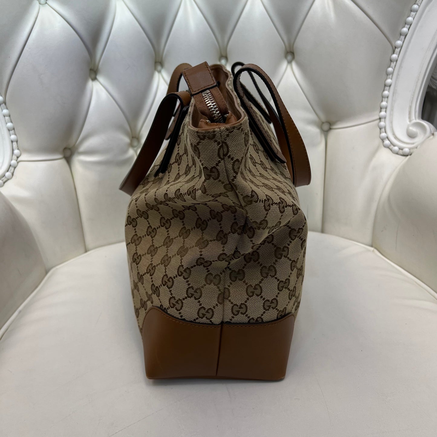 Gucci Canvas Zipper Tote
