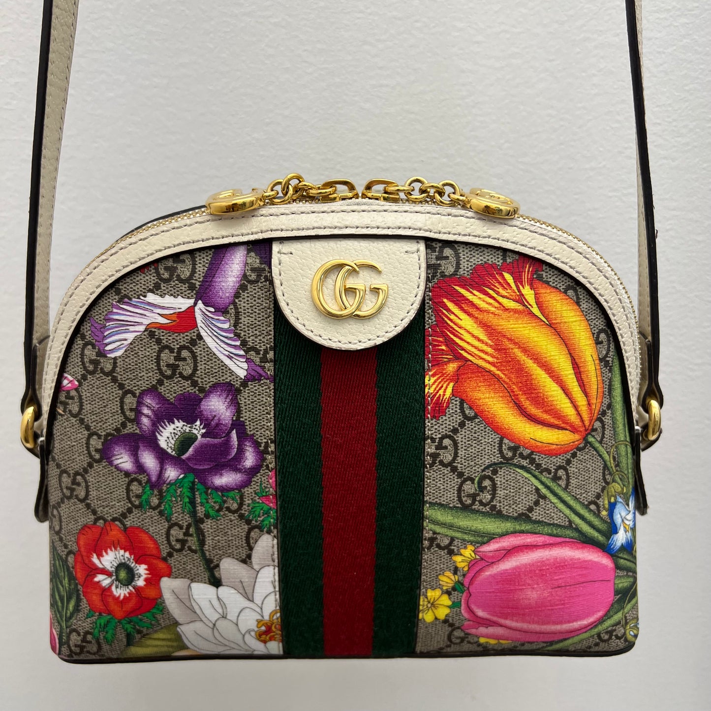 Gucci GG Monogram Ophidia Crossbody Bag Floral