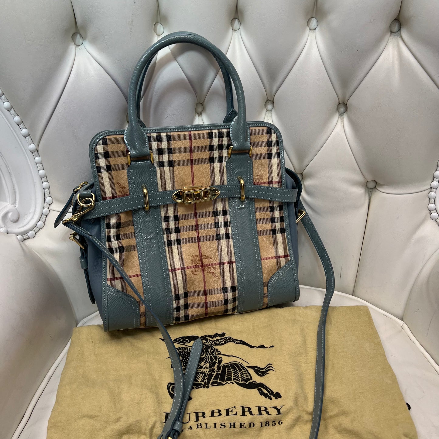 Burberry Eucalyptus 2 Way Bag