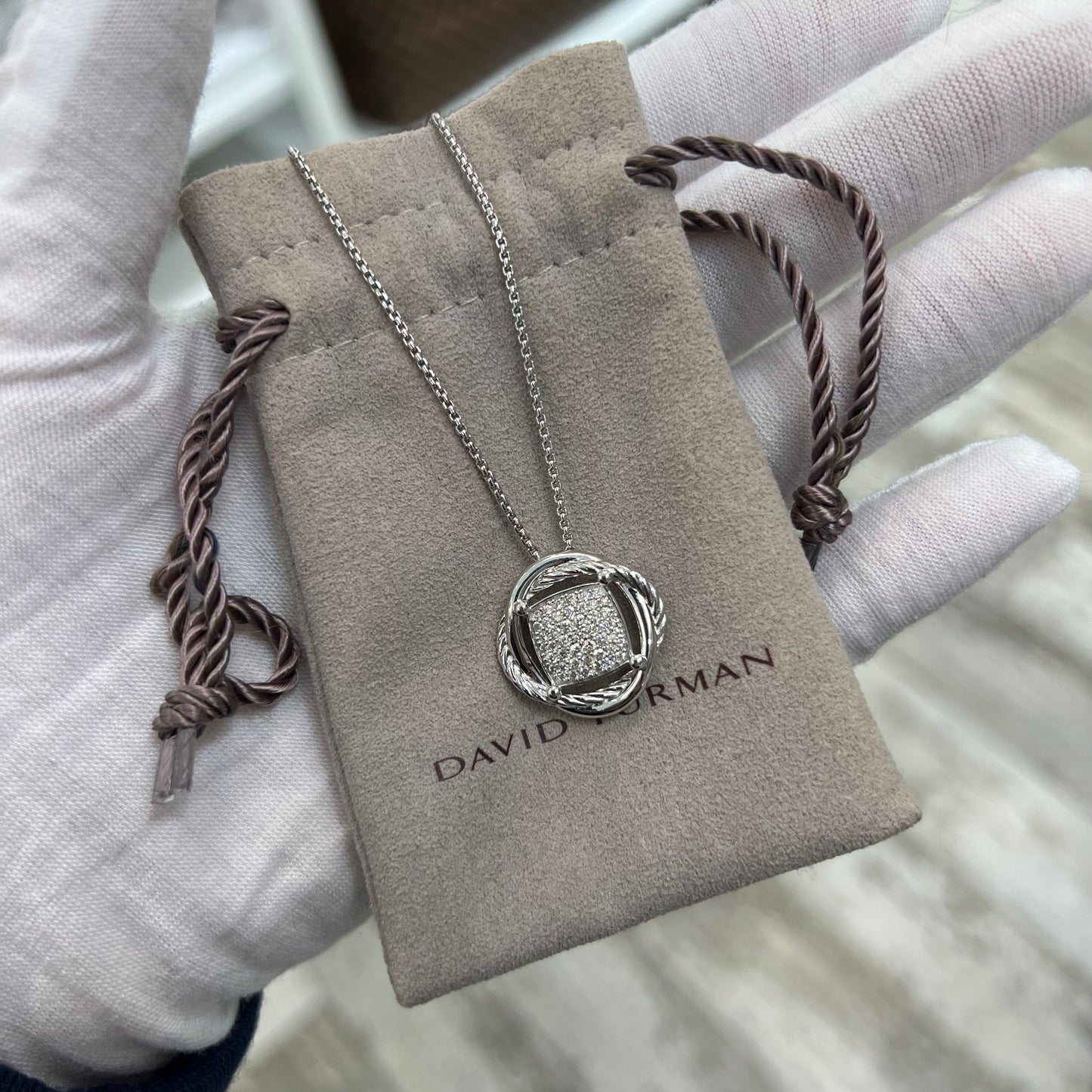 David Yurman Infinity Diamond Necklace