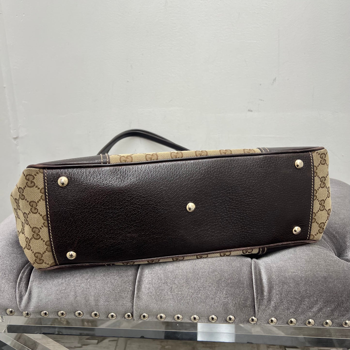 Gucci Canvas Zipper Shoulder Bag