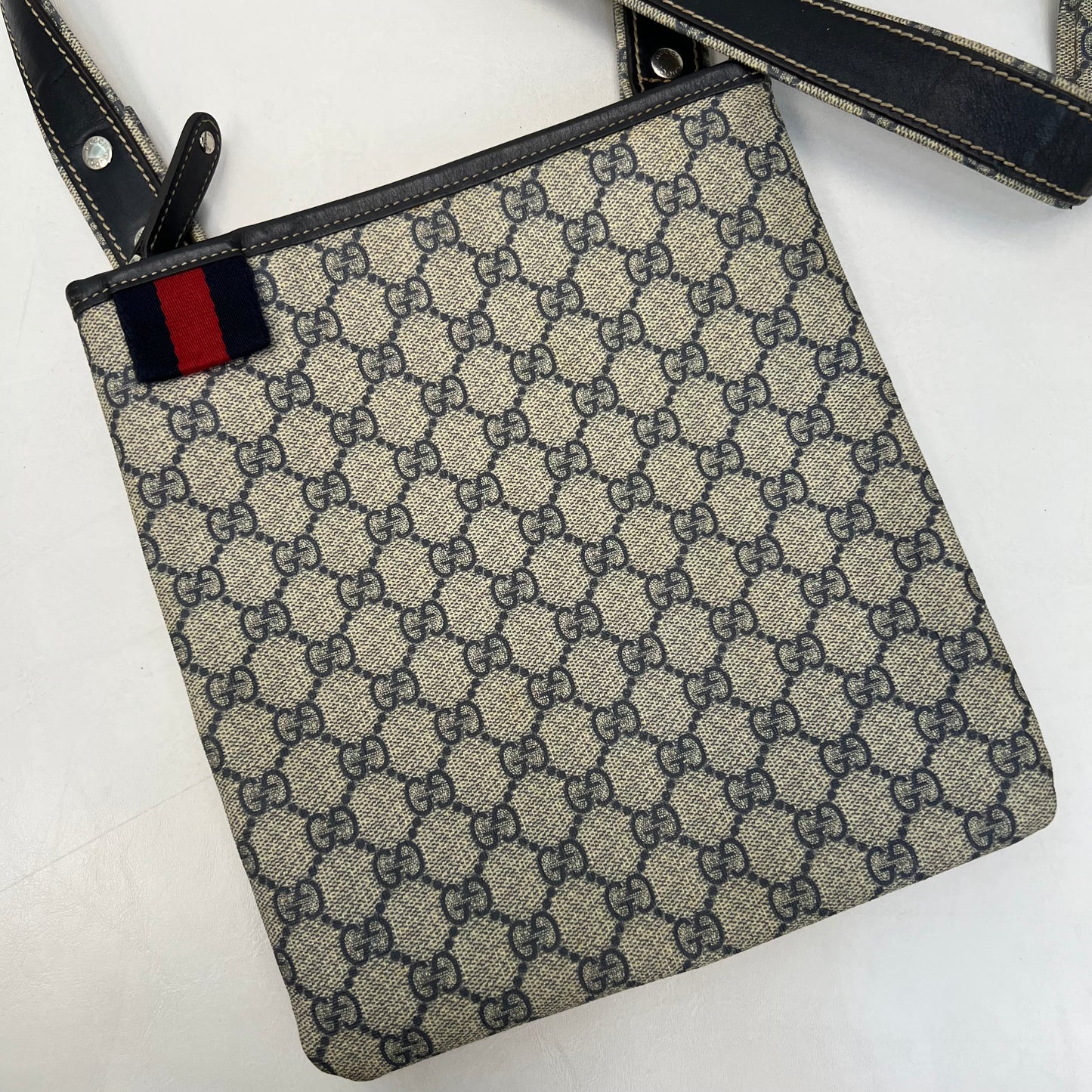 Gucci Monogram Messenger Bag Blue