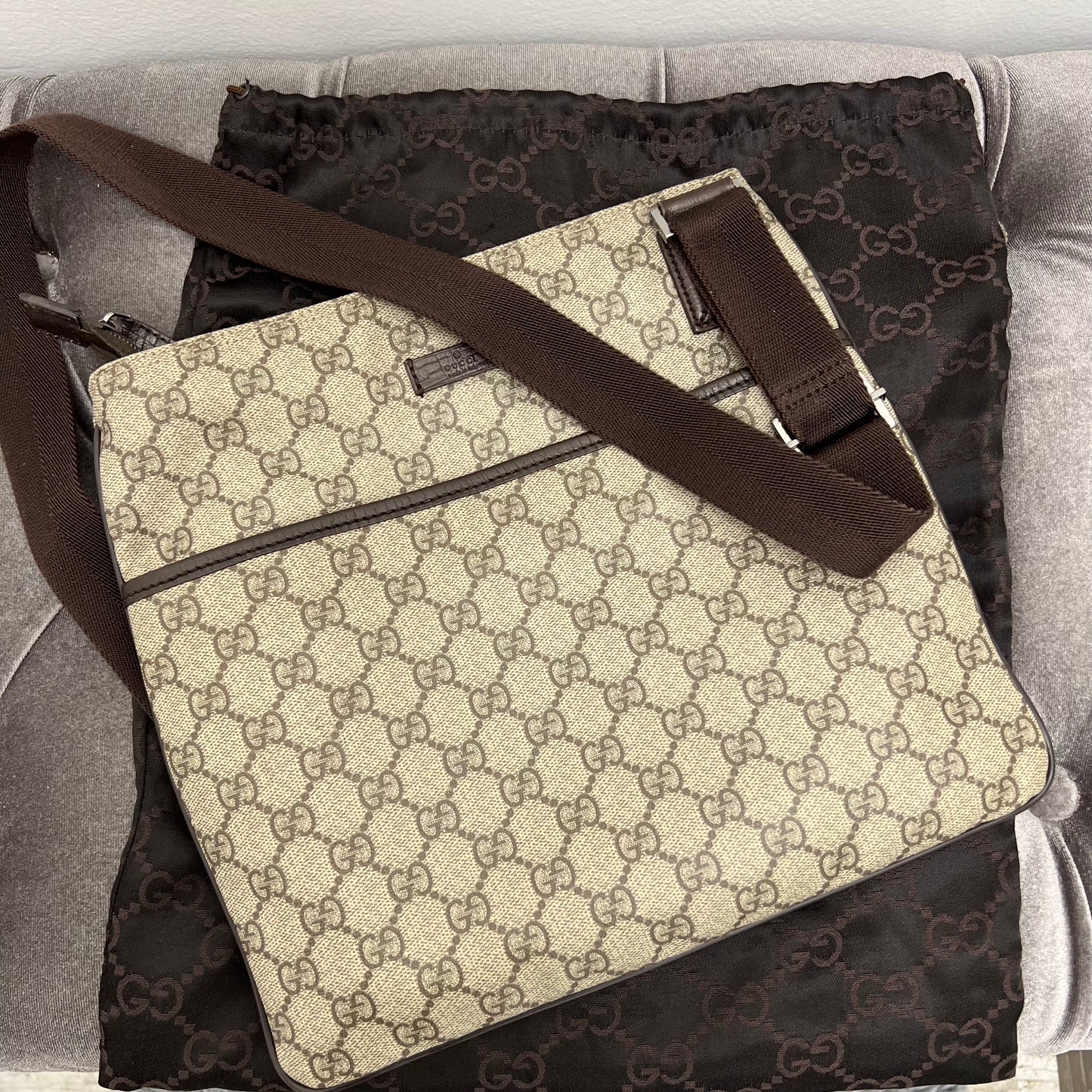 Gucci Monogram Messenger Bag