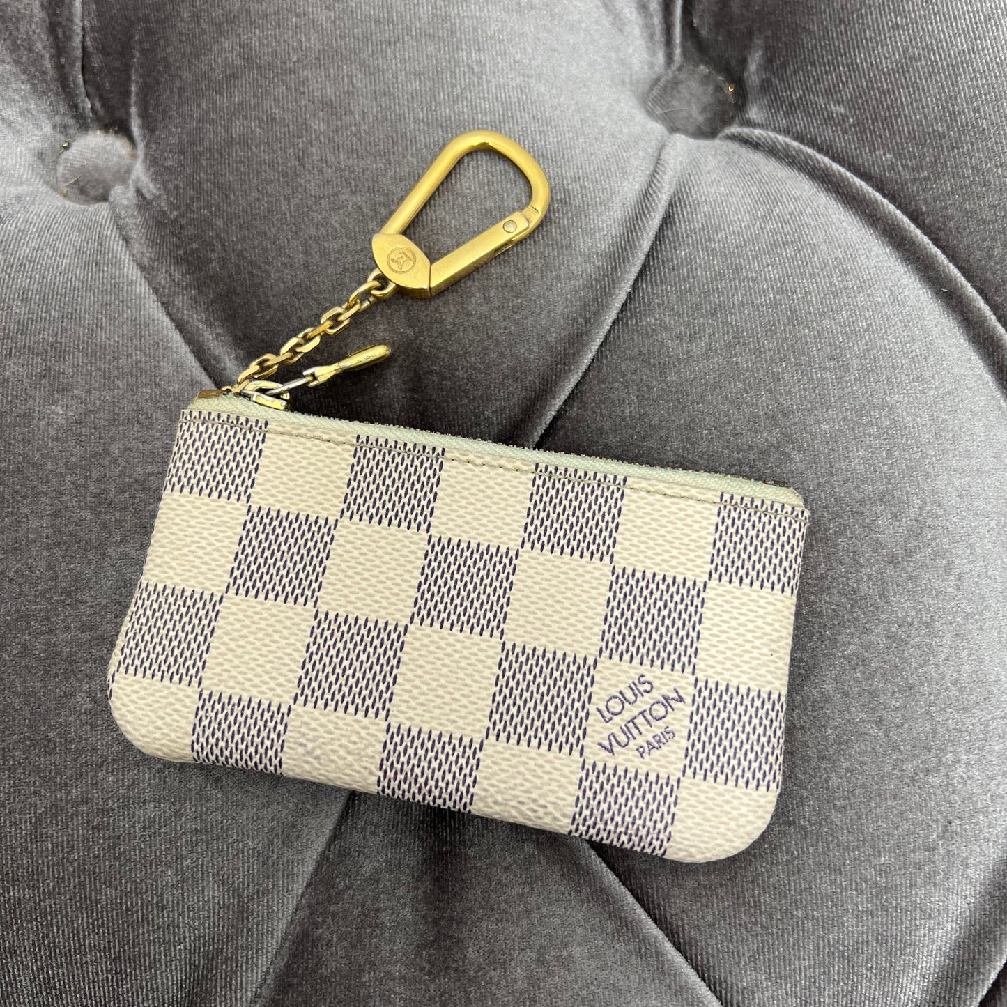 Louis Vuitton Key Pouch Damier Azur