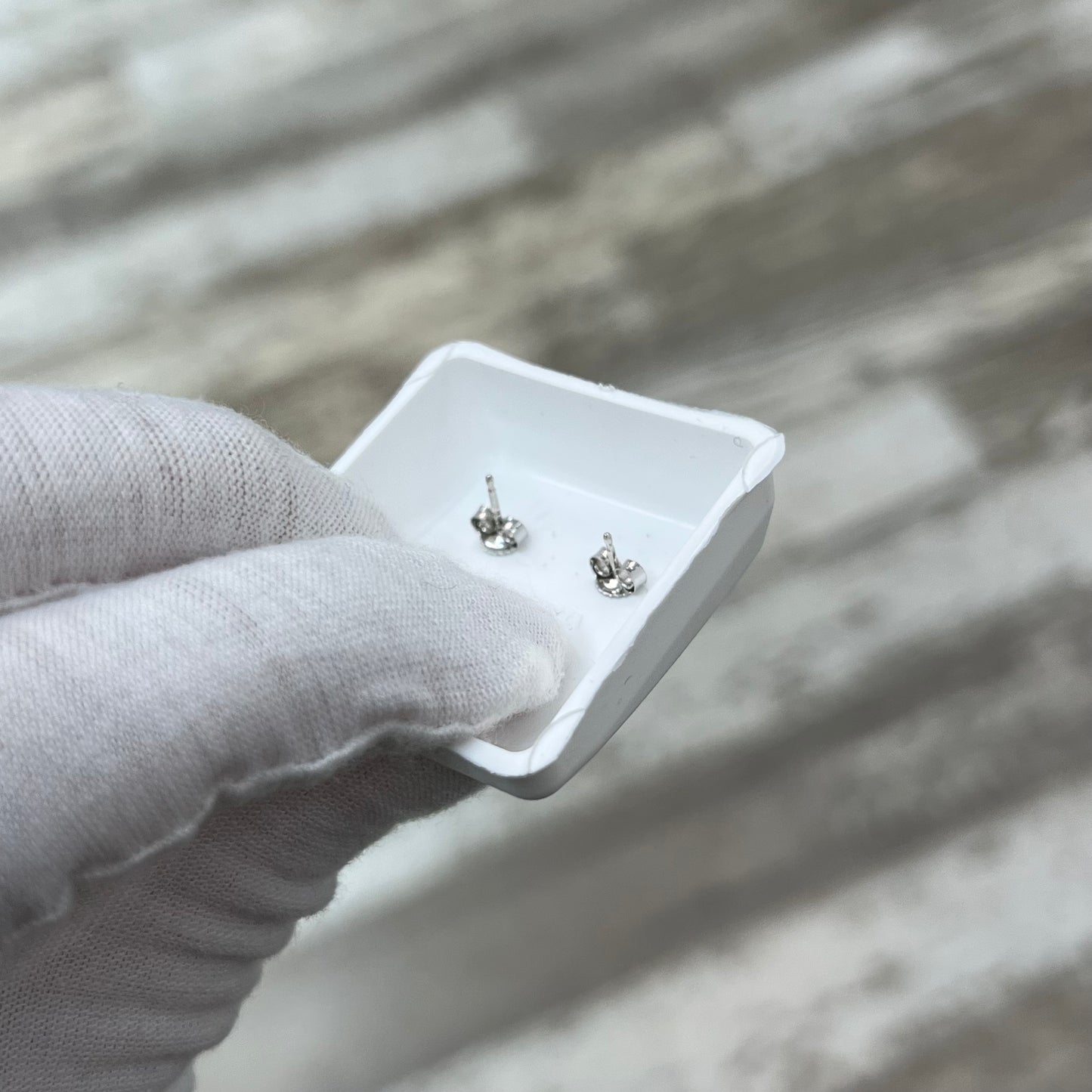 Diamond Studs 2ct Lab Created 14k White Gold