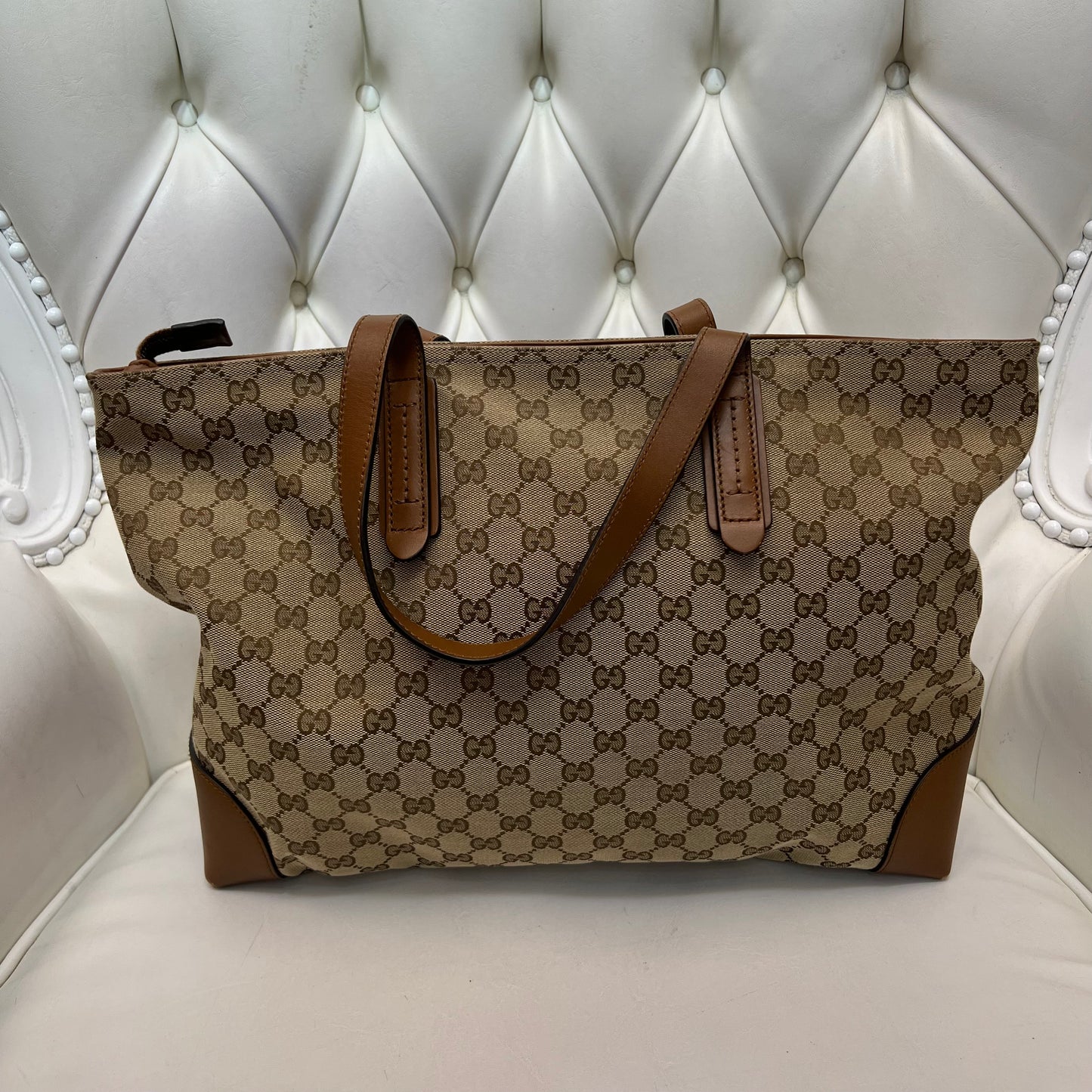 Gucci Canvas Zipper Tote