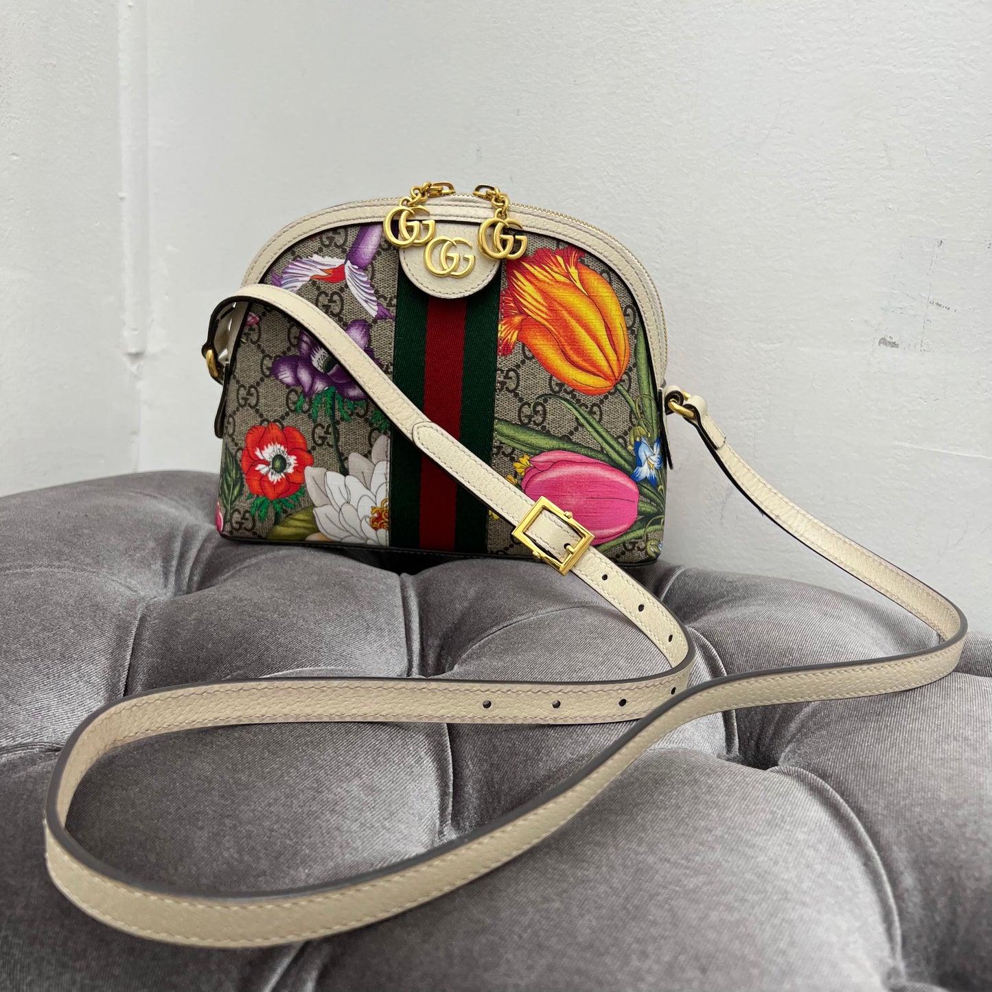 Gucci GG Monogram Ophidia Crossbody Bag Floral